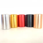 Hot Sale Small Size Portable Silver Color Aluminum Dual Purpose Airtight Canister For Food Tea Sugar Coffee Bean