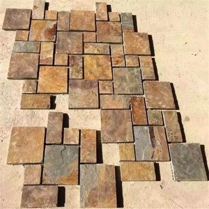 Hot sale surface finishing natural slate flooring tile outdoor paving