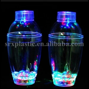 Hot Sales Plastic Led Flashing Cocktail Shaker,Hot selling Barware LED Flashing cocktail shaker for sale
