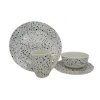 Hot selling 16pcs porcelain dinner set with dots printing