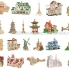Hot Selling 3-d Building, Tower, Building Wooden Toys, Construction plywood toy, Wholesale Available