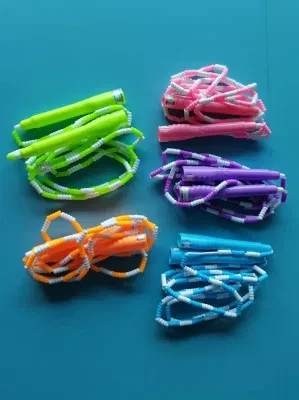 Hot Selling Beads Jump Rope Soft Strong Beaded Skipping Rope for Kids