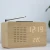Import Hot Selling Bedroom Table Led Wooden Digital Clock Radio Controlled alarm clock fm radio from China