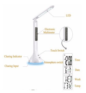 Hot Selling Folding Rechargeable Eye Protection Table Lamp Book Reading Lamp with LCD Screen
