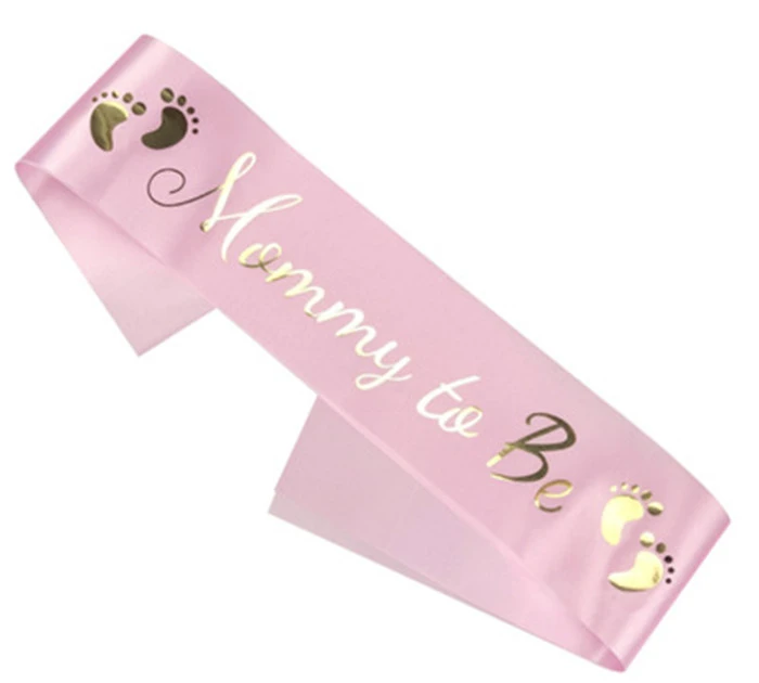 Hot Selling High Quality Pink Mom To Be Sash Baby Shower Party Supplies For Girls