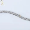 Hot Selling New Design 925 Silver 3 Row Baguette Cut Moissanite Diamond Tennis Bracelet Fine Jewelry Unisex Bracelets