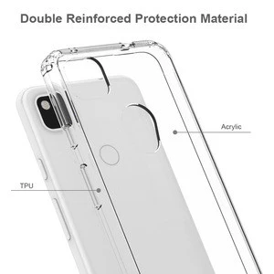 Hot Selling Premium Hard Shield Hybrid Soft TPU Phone Case For Google Pixel 4a Clear Acrylic Back Cover