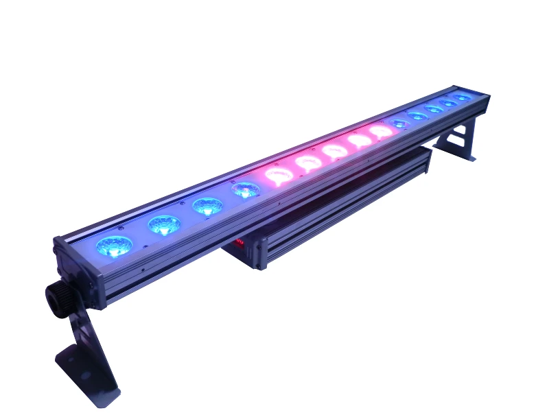 Hotel exterior facade Outdoors waterproof IP65 bar decoration 14*10W RGBW led bar wall washer light for building