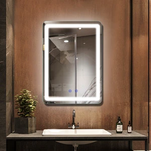 Hotel Wall Mounted Illuminated Smart dimmable Led Lighted Bathroom Bath Mirror
