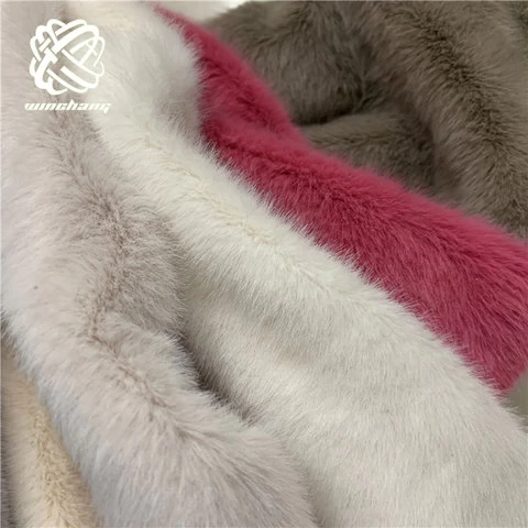 Hotsale In Russia Sold By Yard Ready To Ship 100% Recycled Rabbit Fur Super Soft Fake Fur Artificial Faux Rabbit Fur Fabric