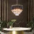 Import Household Dining Room Living Room 60CM Diameter Black Round Modern Crystal Ceiling Light Pendant Chandelier Lamp from China