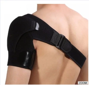 HSB-S12P Top grade shoulder pain relief support brace with ice heat pocket medical shoulder support belt for men women