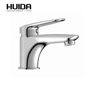 HUIDA brass basin single hole deck mounted ceramic chrome wash basin faucet