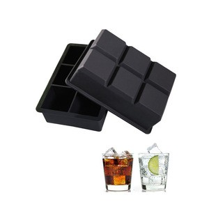 Ice Cube Maker Silicone Ice Molds Cube Tray 6 with Lid 6 Cool Large Cavity Ice Cream Tools