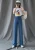 Import Ice silk wide leg pants female summer loose significant lanky waist  drape straight sense of falling nine points casual pants from China