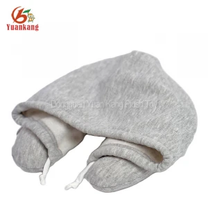 ICTI wholesale Korean soft neck support massage hooded travel pillow for rest