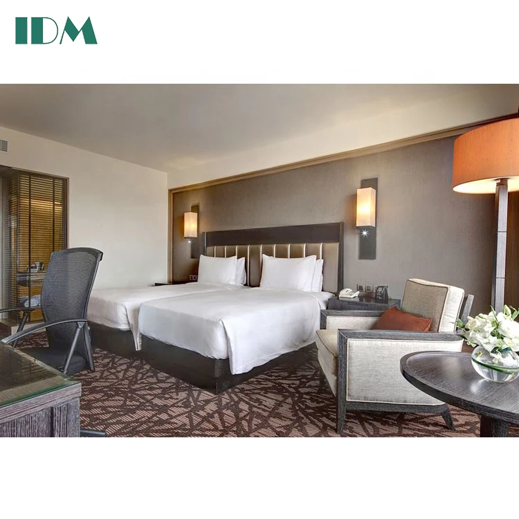 IDM-03-Custom modern classic metal and wood room hotel  furniture