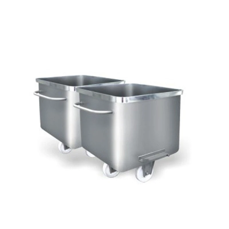 Industry stainless steel food Material dump buggy for sausage factory