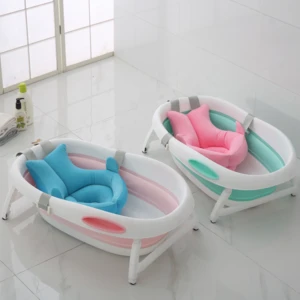 Infant Bath Sink Insert Cushion Newborn Bath Sponge Baby Bath Pillow