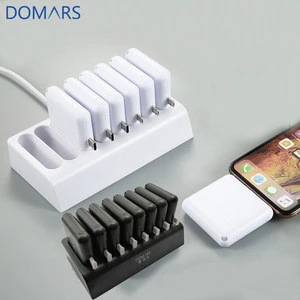Innovative 8 In 1 Portable Power Bank Charging Station Mini Power Bank 1800mAh 8 Units For Hotel Restaurant Bar Cafe