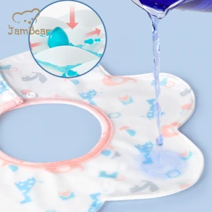 Jambear Baby Saliva Towel Bib Cotton Waterproof 360 Degree Rotating Baby Bib Baby Bibs 100% Cotton OEM Service Snap Button