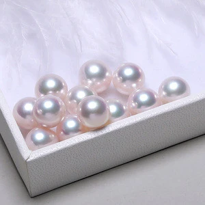Japan origin Akoya natural saltwater loose pearl with round shape and high luster for sale