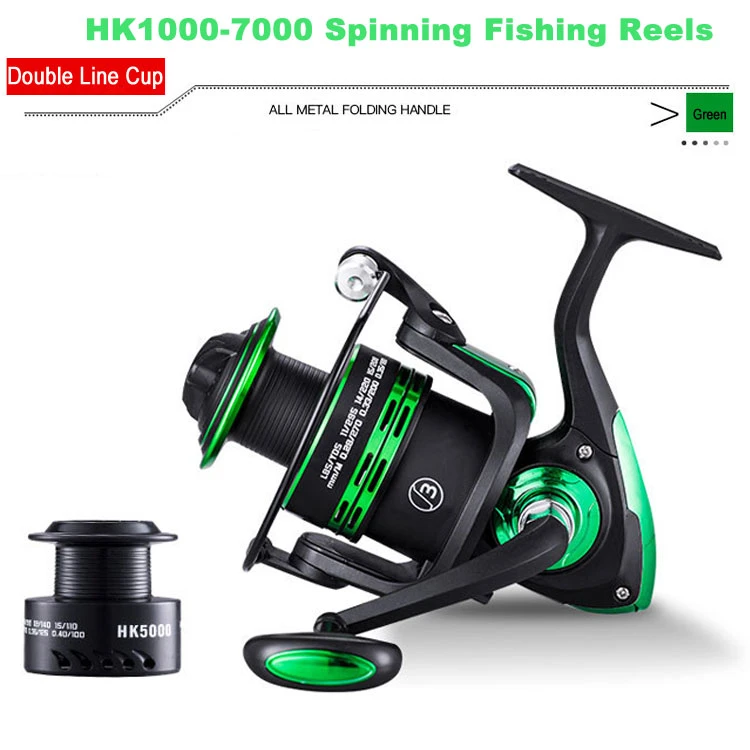 Buy Jiadiaoni Spinning Fishing Reel Metal Double Line Cup 3bb 5.2:1 Hk1000  To 7000 Left /right Handle Sea Saltwater Fishing Reel from Xiamen Jiadiaoni  Fishing Tackle Co., Ltd., China