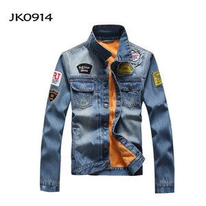 JK0914  Men jean jackets / cotton denim jacket/ winter jeans men