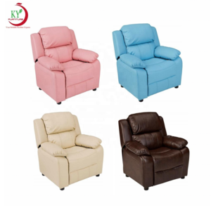 JKY-Furniture Modern European Style PU Leather Small Child Chair Mini Reclining Sofa Flip Out Kids Recliner For Children