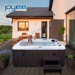 JOYEE outdoor garden jacuzzi function large massage bath tub 4 6 person hot tub spa bath outdoor big bathtub whirlpool