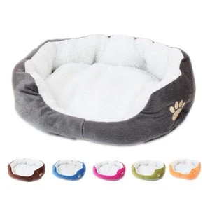 JXANRY Wholesale Multicolor Pet Bed Washable Cat Sofa Dog Bed Foldable Bed for Large Dog with Paw Pattern Pet Supplier