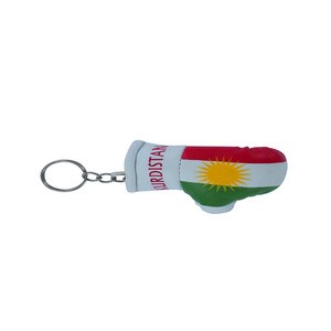 Key chain Mini boxing gloves key chain ring flag key kurdistan