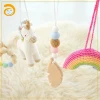 Kids Outdoor Inflatable Wooden Crochet Animal Baby Play Gym Hanging Teether Toy
