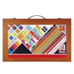 Kids Practical Gift Set Watercolor & Color Pencil & Oil Pastel in Wooden Box