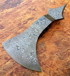 Knives Exporter Custom Hand Made Damascus Steel Bearded Hatchet / Axe Head