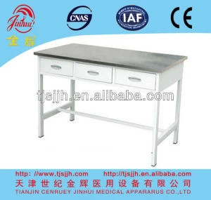 L12-I Stainless steel cover hospital examination table with drawers
