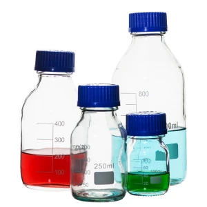 Laboratory glass reagent bottle blue screw glass reagent bottle