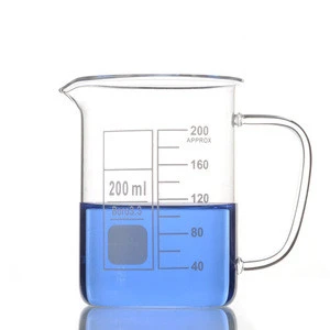 Laboratory Glassware Supplier Measuring Beaker 500ml Borosilicate Glass Beaker with Handle