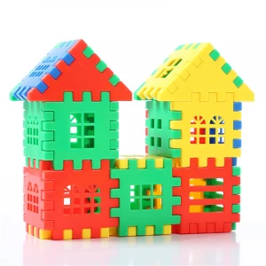 Large block house building block toy assembly inserts girl boy baby 1-2 year old child toy