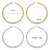 Import large round shape gold plated stainless steel diamond hoop earrings from China