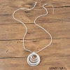 Latest jewelry design long snake chain worn gold silver multi-circle pendant necklace wholesale