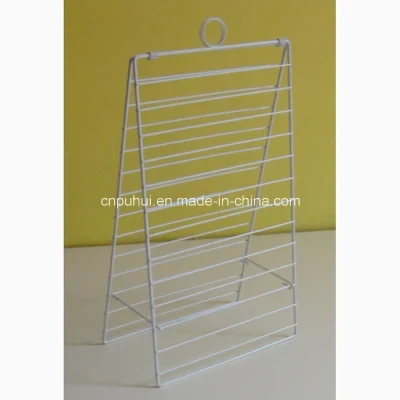 Light Duty Folding Grid Wire Screen Retail Display Counter Wire Rack (PHY101)