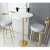 Import Light Luxury Metal Frame High Chair Bar Stool with Footrest and Backrest for Dining Room Coffee Shop from China