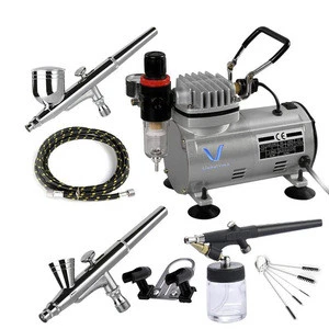 LinhaivetA Spray gun tattoo kit mini air brush machine set airbrush compressor