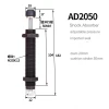 Low MOQ AD2540/2525/2010 AD Series adjustable Laboratory Hydraulic shock absorber Air Pneumatic Cylinder with Stopper nut
