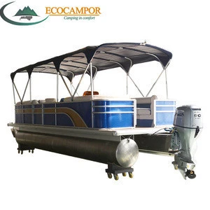 Luxury Aluminum Fishing Pontoon Boat for sale electric boat