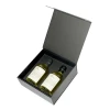 Luxury black custom foldable paper alcohol whisky bottle glass gift cardboard packaging wine box