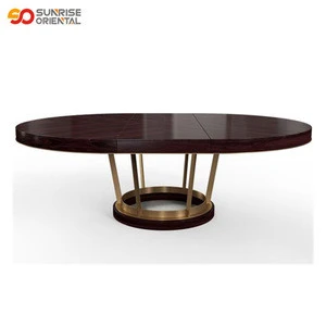 luxury home furniture custom made hotel furniture round dining table with rotating centre
