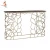 Import Luxury hotel furniture custom modern light bronze brown mesh marble top console table from China
