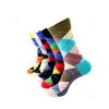 Make Your Own Design Colorful Fashion Custom 100% Cotton Mens Dress Socks